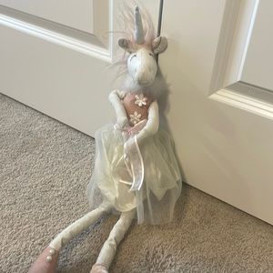 Girls anthropology pink unicorn stuffed animal